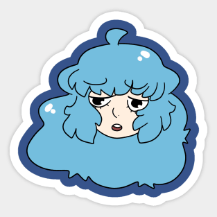 Blue Haired Girl Sticker